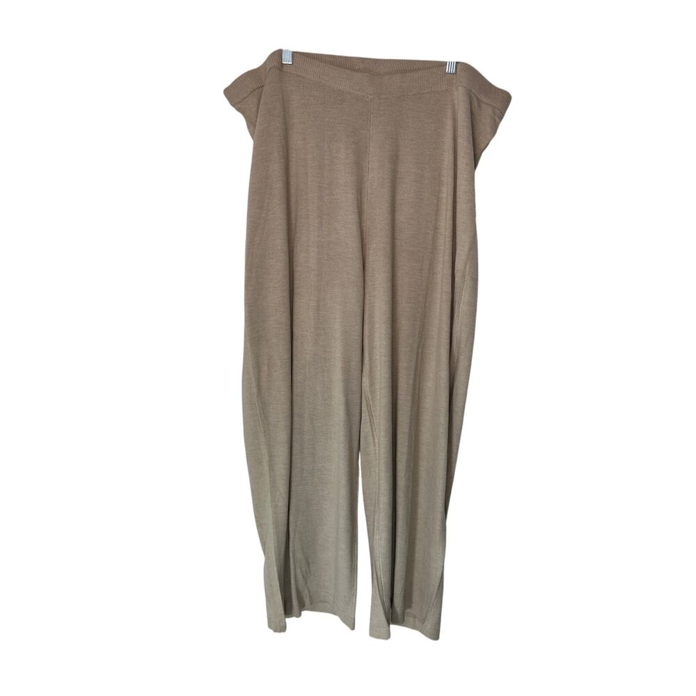 NWT Eloquii Tan Plus Pull On Stretch Knit Sweater Straight Leg Pants‎ Size 18/20